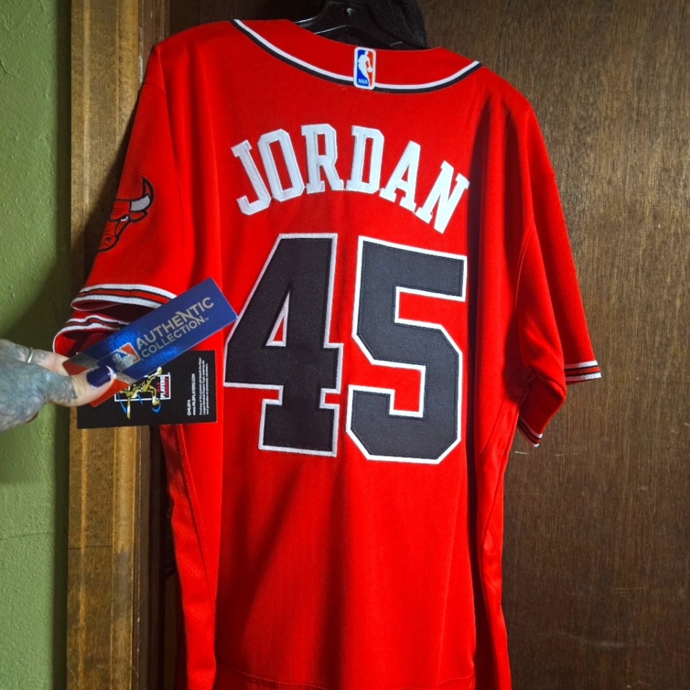 Chicago Bulls Michael Jordan #45 Red Flex Base Stitched Jersey